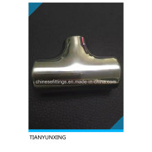 Polished Machined Sanitary Fittings Stainless Steel Tee